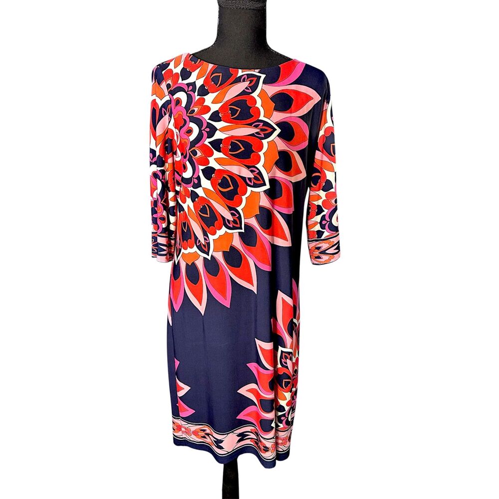 Womens Multicolor Midi Dress - 12 Vibrant Wedding Guest Floral Paisley Bold Chic